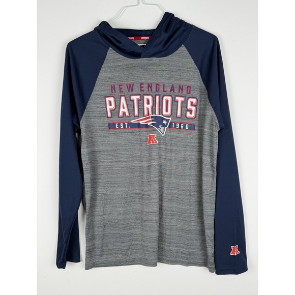 NFL Other - New‎ England Patriots long sleeve hooded shirt men size medium NFL